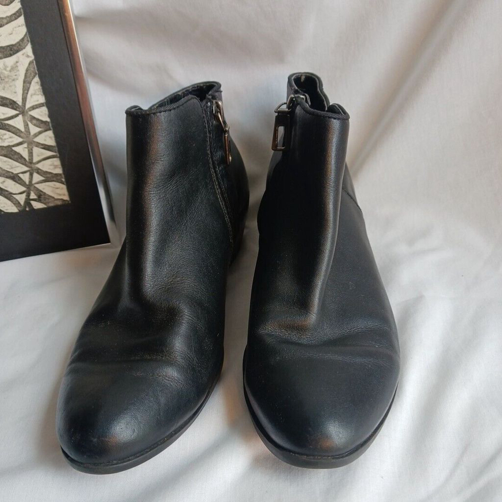 Apri Italian Leather Geronimo Black Booties Size 6.5 - Picture 2 of 5